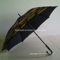 Heat Print Double Ribs Good Quality Straight Umbrella or Parasol (YS-1040A)